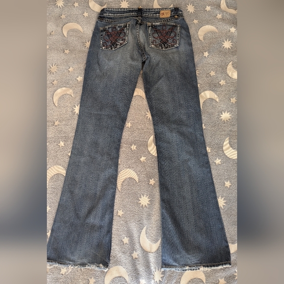 BKE Star distressed/faded blue jeans sz 28x33.5 PLEASE READ DESCRIPTION! - Picture 5 of 9
